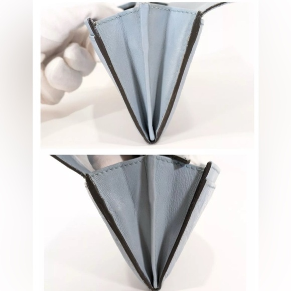 Authentic Gucci micro sima wallet purse blue leather GG monogram - Picture 11 of 16